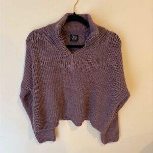 BDG 1/4 zip pullover sweater SIZE M purple